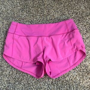 Lululemon Sonic Pink Speed Up Shorts